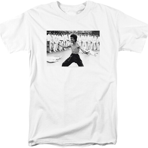 textil Hombre Camisetas manga larga Bruce Lee TV3021 Blanco