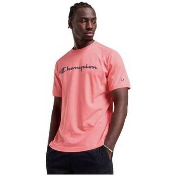 textil Hombre Camisetas manga corta Champion Crewneck T-Shirt hombre rosa  219831-PS093 Rosa