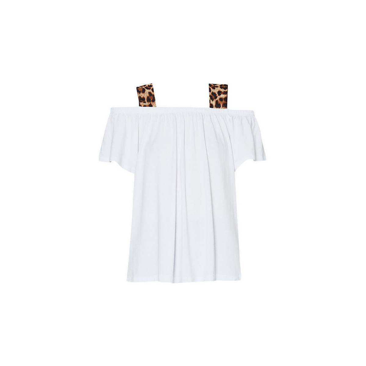textil Mujer Tops / Blusas Liu Jo Top de tirantes con estampado animal Blanco
