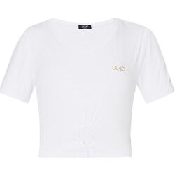 textil Mujer Tops y Camisetas Liu Jo Camiseta con fruncido y lazo Blanco