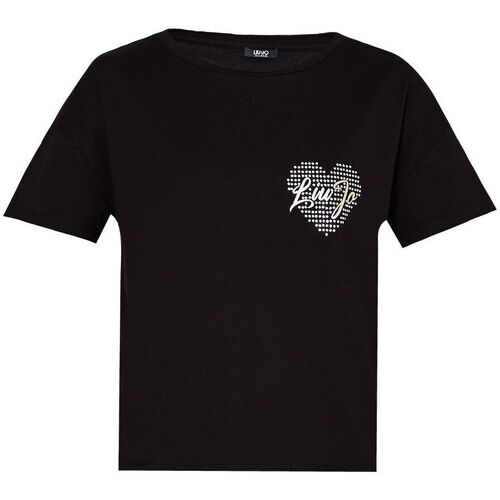 textil Mujer Tops y Camisetas Liu Jo Camiseta con corazón Negro