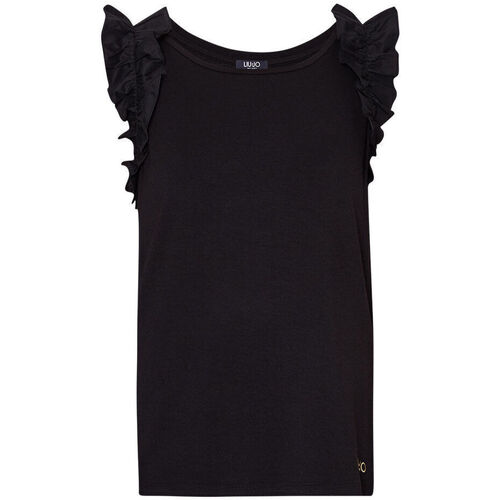 textil Mujer Tops y Camisetas Liu Jo Camiseta con volantes Negro