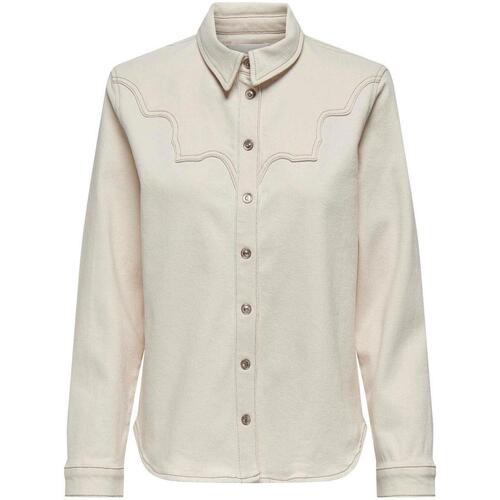 textil Mujer Tops y Camisetas Only ONLABBY L/S WESTERN DNM SHIRT Beige