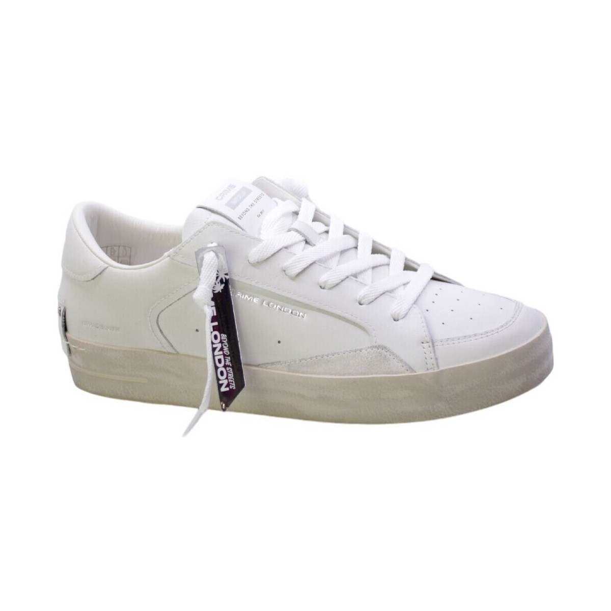 Zapatos Hombre Zapatillas bajas Crime London Sneakers Uomo Bianco SK8 Deluxe 16103pp5 Blanco