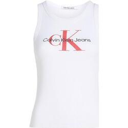 textil Mujer Camisetas manga corta Calvin Klein Jeans J20J2231600 YAF Blanco