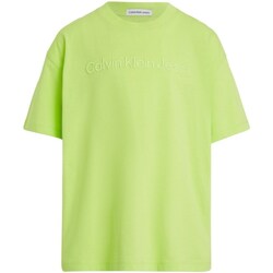 textil Niño Camisetas manga larga Calvin Klein Jeans IB0IB02030 Verde