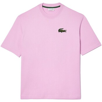 textil Hombre Camisetas manga corta Lacoste - Camiseta Unisex Loose Fit Rosa
