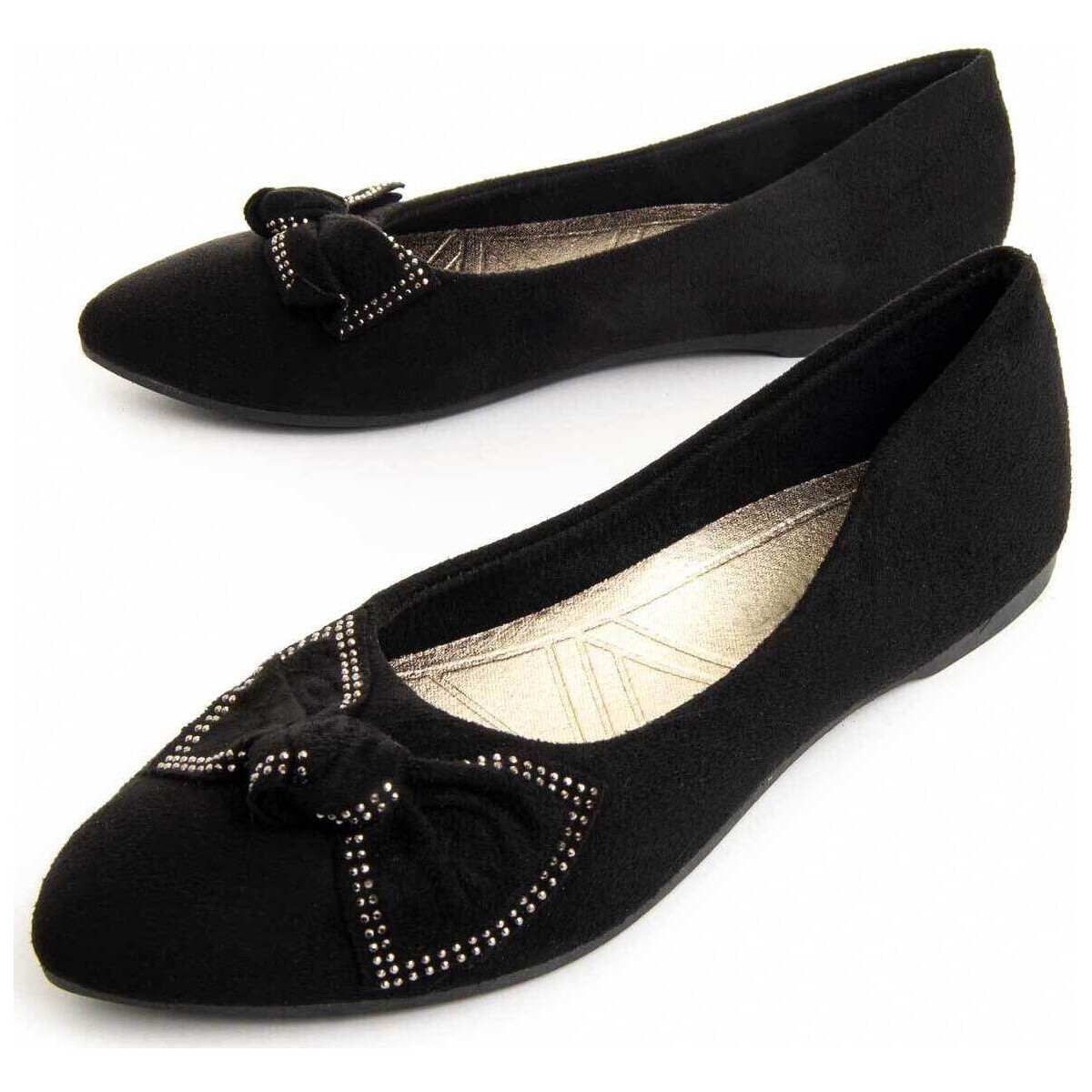Zapatos Mujer Bailarinas-manoletinas Leindia 88185 Negro