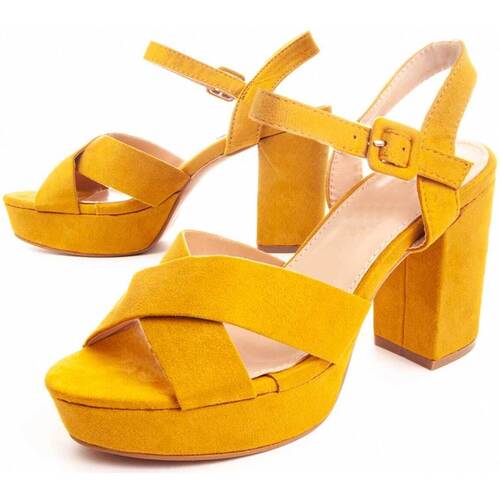 Zapatos Mujer Sandalias Leindia 88201 Amarillo