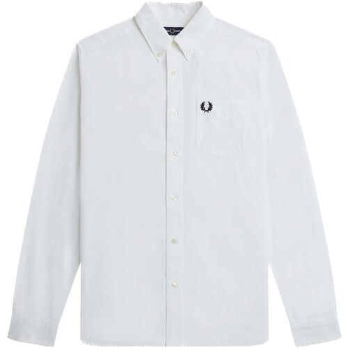 textil Hombre Camisas manga larga Fred Perry Fp Oxford Shirt Blanco