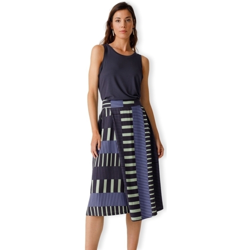 textil Mujer Faldas Skfk Naitze Skirt - Lines Multicolor