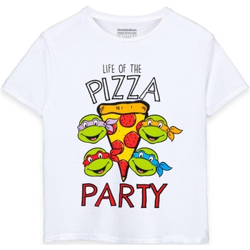 textil Niño Tops y Camisetas Teenage Mutant Ninja Turtles Life Of The Pizza Party Blanco