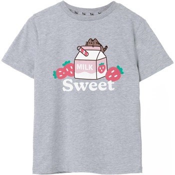 textil Niña Camisetas manga larga Pusheen Sweet Sips Gris