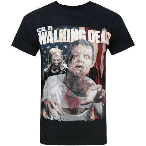 textil Hombre Camisetas manga larga The Walking Dead NS7733 Negro