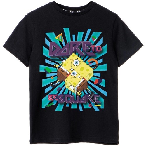 textil Niño Camisetas manga corta Spongebob Squarepants Dare To Be Square Negro