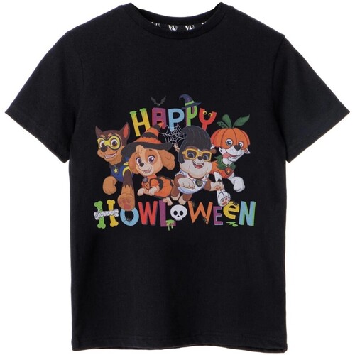 textil Niños Camisetas manga corta Paw Patrol Happy Howloween Negro