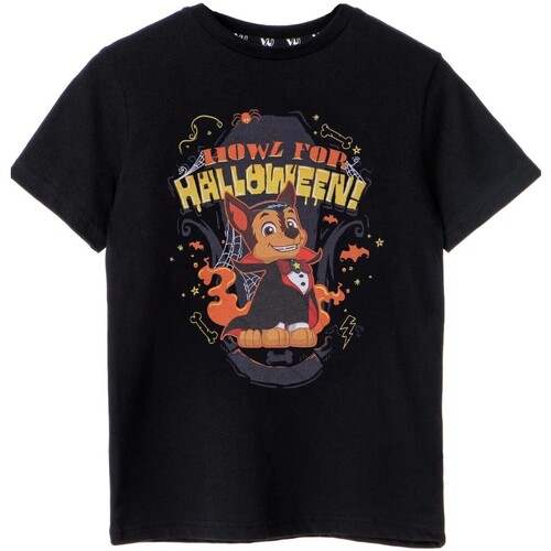 textil Niño Camisetas manga corta Paw Patrol Howl For Halloween Negro