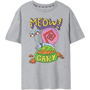 textil Hombre Camisetas manga larga Spongebob Squarepants Meow Gris