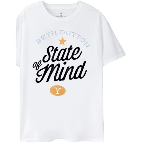 textil Mujer Camisetas manga larga Yellowstone Beth Dutton State Of Mind Blanco
