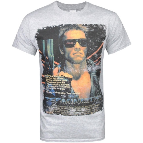textil Hombre Camisetas manga larga Terminator NS7914 Gris