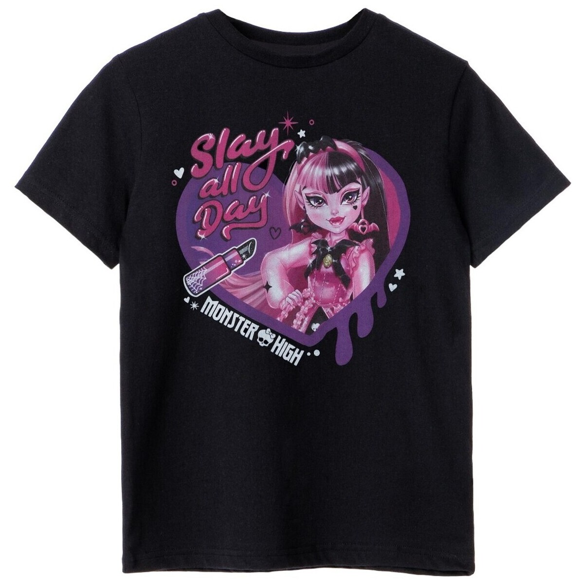 textil Niña Camisetas manga larga Monster High Slay All Day Negro