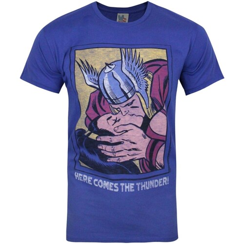 textil Hombre Camisetas manga larga Junk Food Here Comes The Thunder Azul