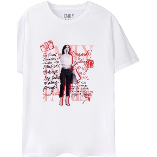 textil Mujer Camisetas manga corta Emily In Paris NS7929 Blanco