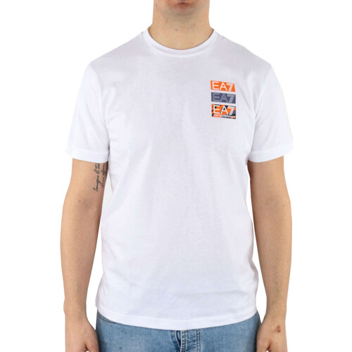 textil Hombre Camisetas manga corta Emporio Armani EA7 3DPT12-PJ7BZ Blanco