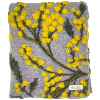 Casa Mantas Biella Fabrics Tartán Mimosa Grey/Yellow/Green Gris