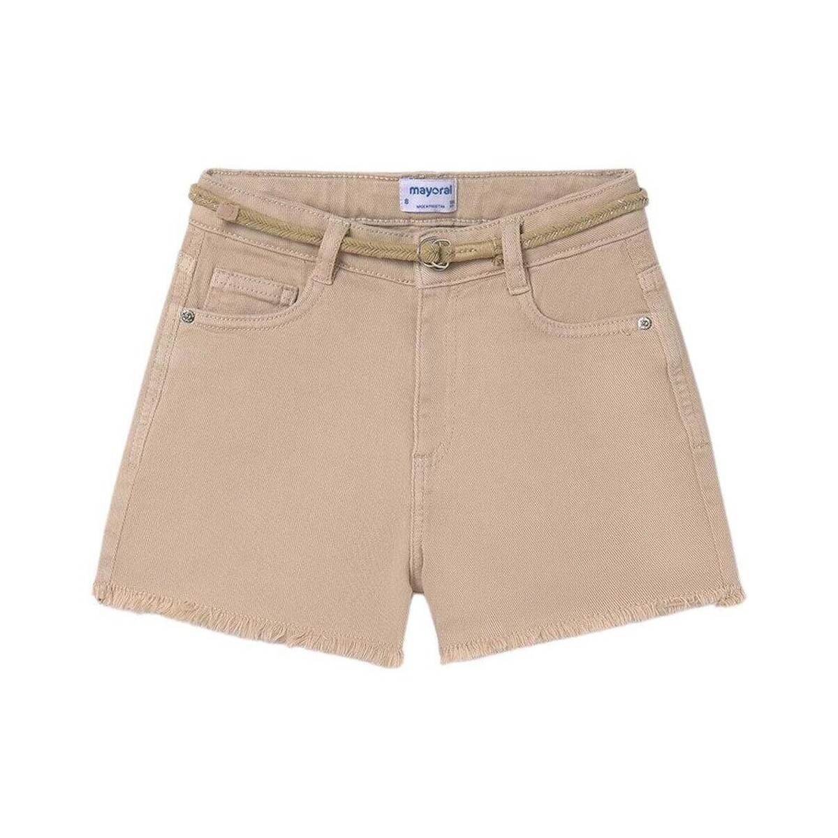 textil Niña Shorts / Bermudas Mayoral Short sarga basico Beige