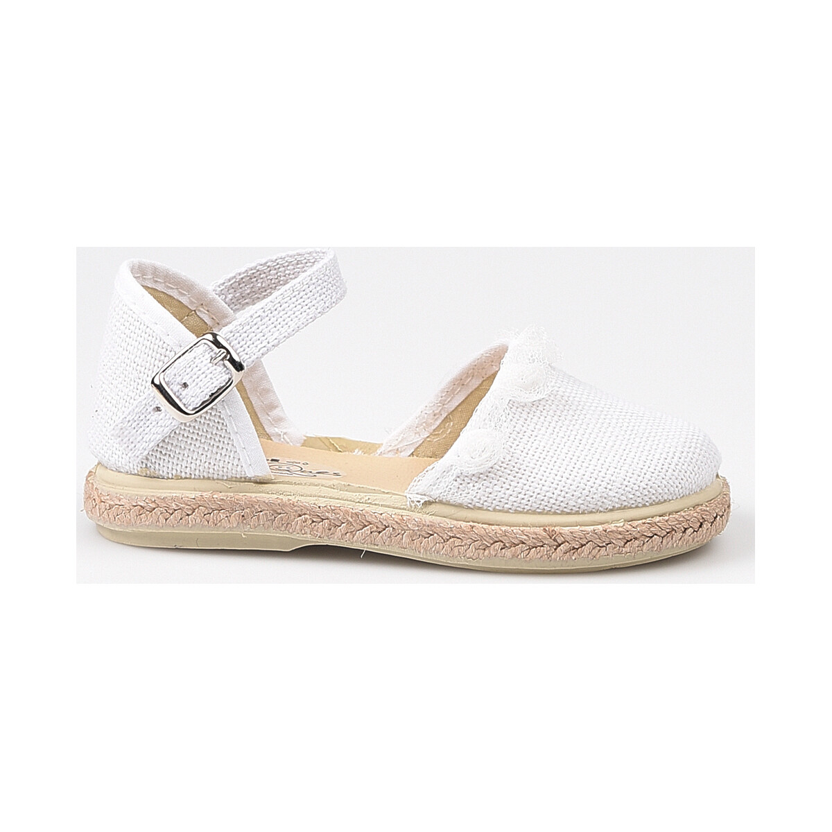 Zapatos Niños Derbie & Richelieu Vul-Peques Alpargatas  Lino 1005-LC/1 Blanco Blanco