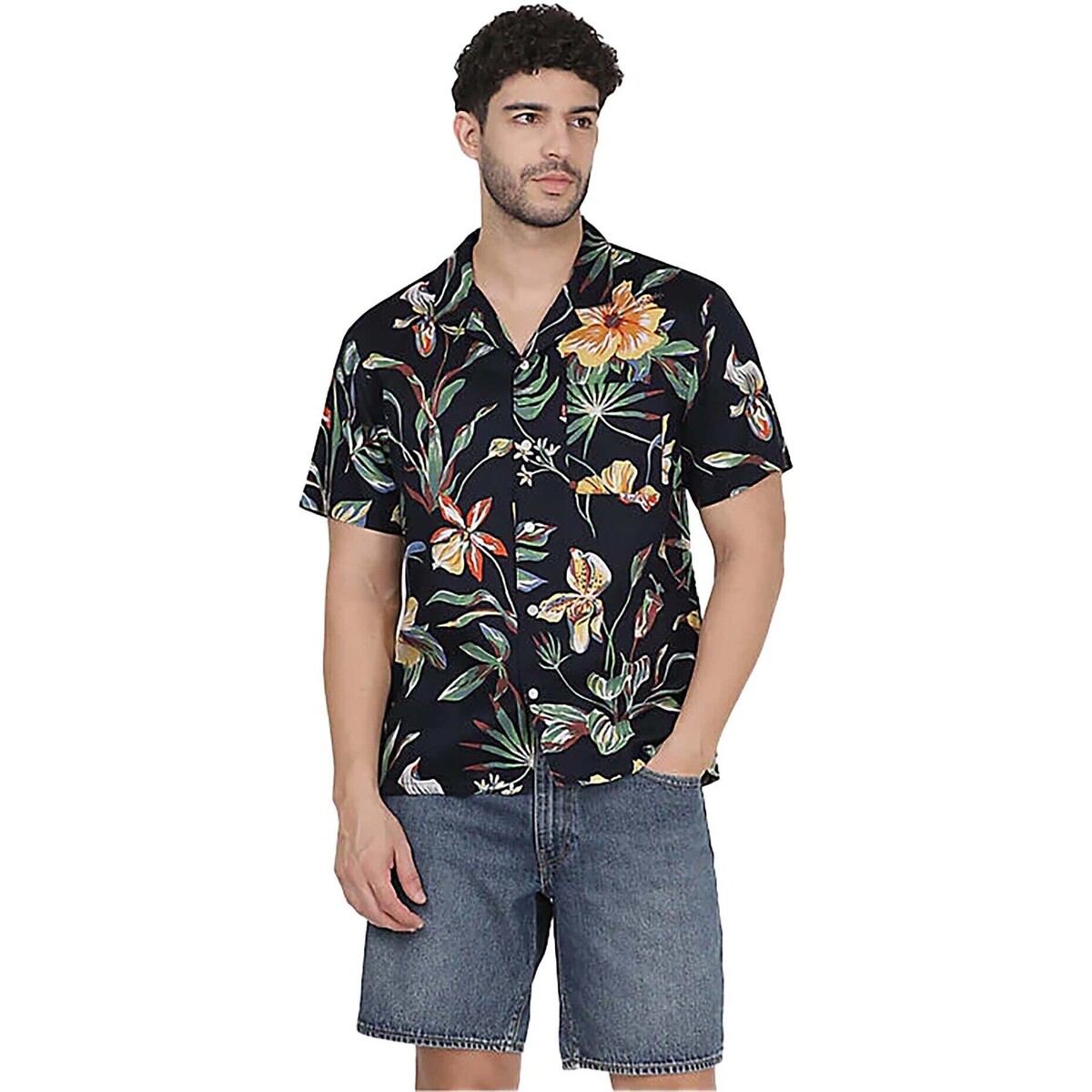 textil Hombre Camisas manga larga Levi's The Sunset Camp Shirt Nepenthe Floral Na Multicolor