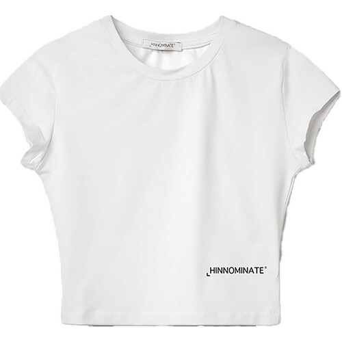 textil Mujer Tops y Camisetas Hinnominate T-Shirt Mezza Manica In Bielastico Blanco