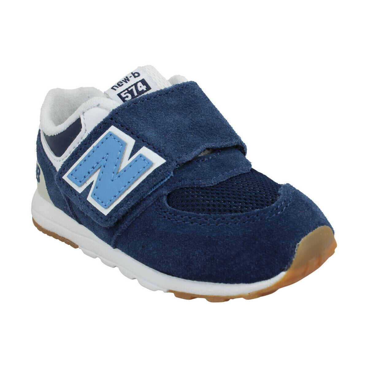Zapatos Niños Deportivas Moda New Balance 574 Velours Toile Enfant Navy Blue Azul