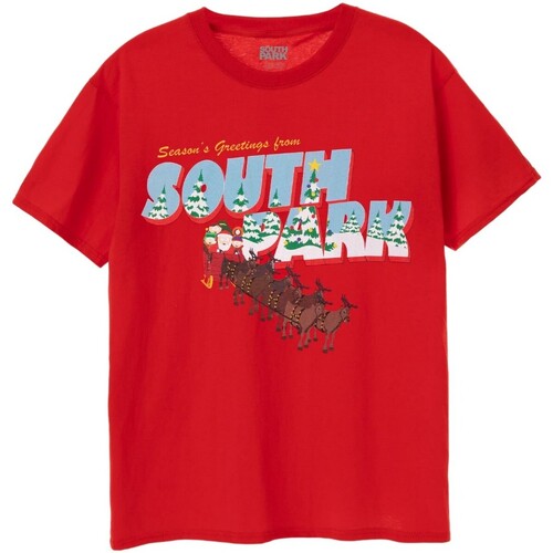 textil Hombre Camisetas manga larga South Park Season's Greetings Rojo