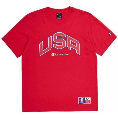 textil Hombre Tops y Camisetas Champion USA Legacy  219747-RS032 Rojo