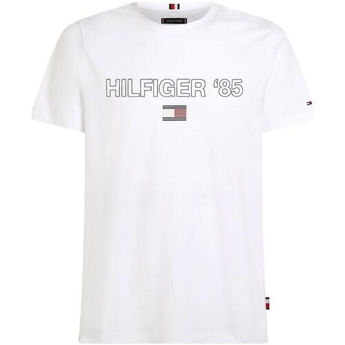 textil Hombre Camisetas manga corta Tommy Hilfiger HILFIGER 85 Blanco