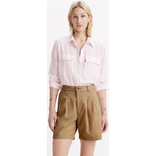 textil Mujer Camisas Levi's A7467 0007 - DOREEN UTILITY-FRANCIS STRIPE TAMELESS ROSE Blanco