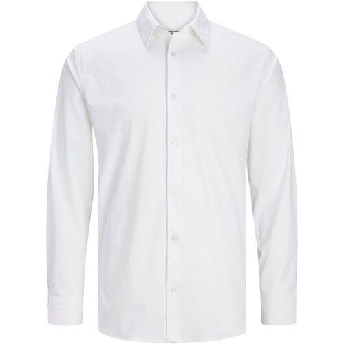 textil Hombre Camisas manga larga Jack & Jones 12241530 BLAACTIVE-WHITE Blanco