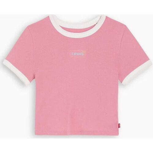 textil Mujer Tops y Camisetas Levi's A3523 0065 - GRAPHIC RINGER MINI-TAMELESS ROSE Rosa