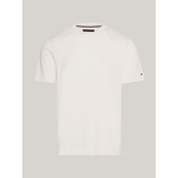 textil Hombre Tops y Camisetas Tommy Hilfiger MW0MW31526 MERCERIZED TEE-YBR WHITE Blanco