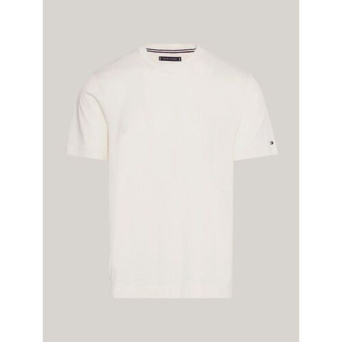 textil Hombre Tops y Camisetas Tommy Hilfiger MW0MW31526 MERCERIZED TEE-YBR WHITE Blanco