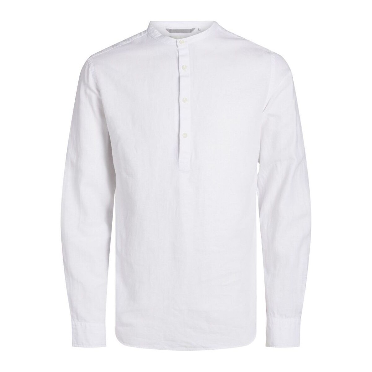 textil Hombre Camisas manga larga Jack & Jones 12251025 MAZE-BRIGHT WHITE Blanco