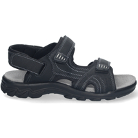 Zapatos Hombre Sandalias Nobrand Sandalia Plana con Cierres de Velcro Negro