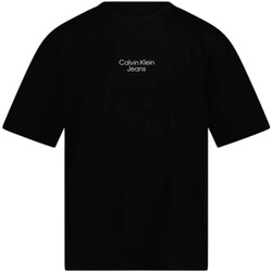textil Niño Camisetas manga larga Calvin Klein Jeans IB0IB02034 Negro