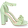 Zapatos Mujer Sandalias Nobrand Sandalia de Tacón con Hebilla Verde