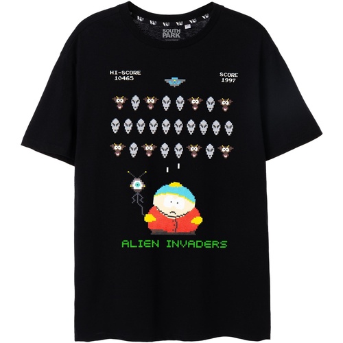 textil Hombre Camisetas manga larga South Park Alien Invaders Negro
