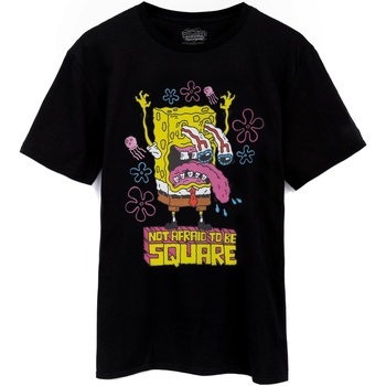 textil Hombre Camisetas manga corta Spongebob Squarepants Not Afraid to Be Square Negro