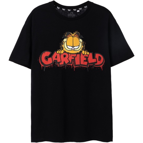 textil Hombre Camisetas manga corta Garfield NS7764 Negro