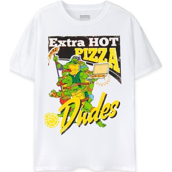 textil Hombre Camisetas manga larga Teenage Mutant Ninja Turtles Pizza Dudes Blanco